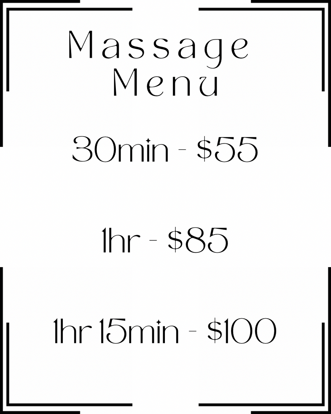 Massage Gift Certificates (women only)